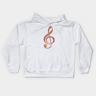 Psychedelic Music note 2 Kids Hoodie